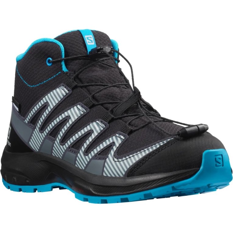 Black Salomon Xa Pro V8 Mid CSWP Kids' Hiking Shoes | IE WO8395